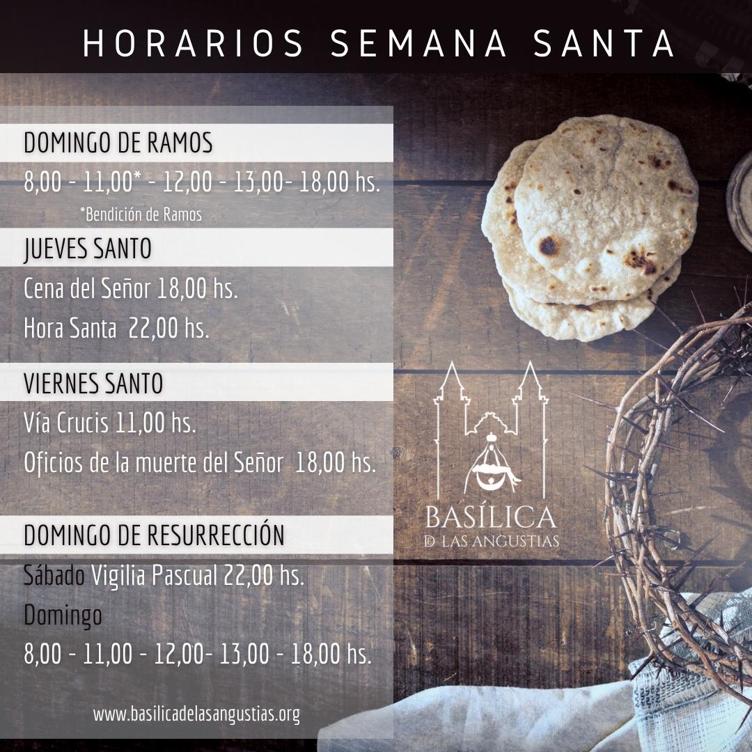 Horarios Semana Santa